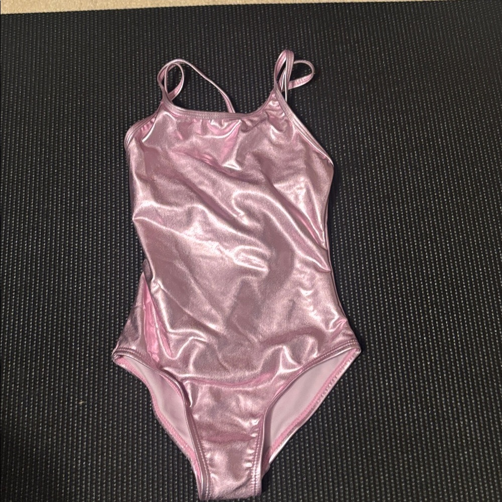 Shiny Pink One-Piece Swimsuit